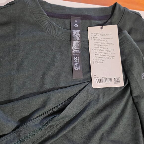 Lululemon EasySet Training Short-Sleeve Shirt - Rainforest Green - Men's Size M - Picture 8 of 8